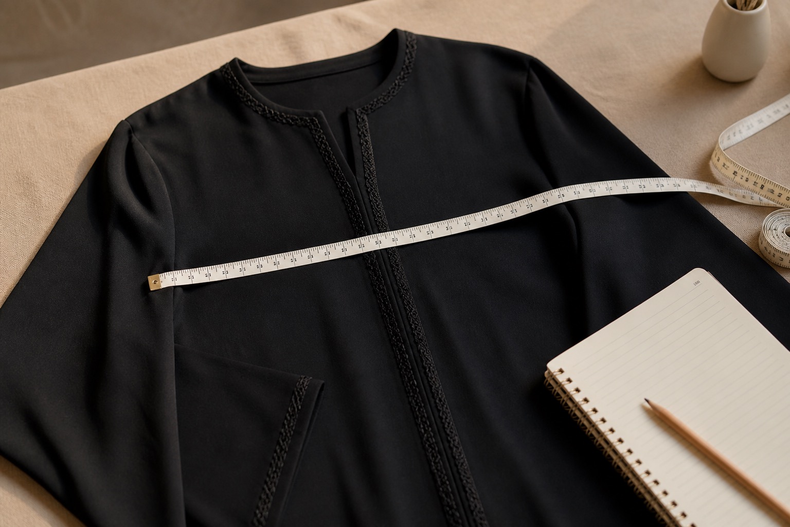Measuring tape and garment for sizing