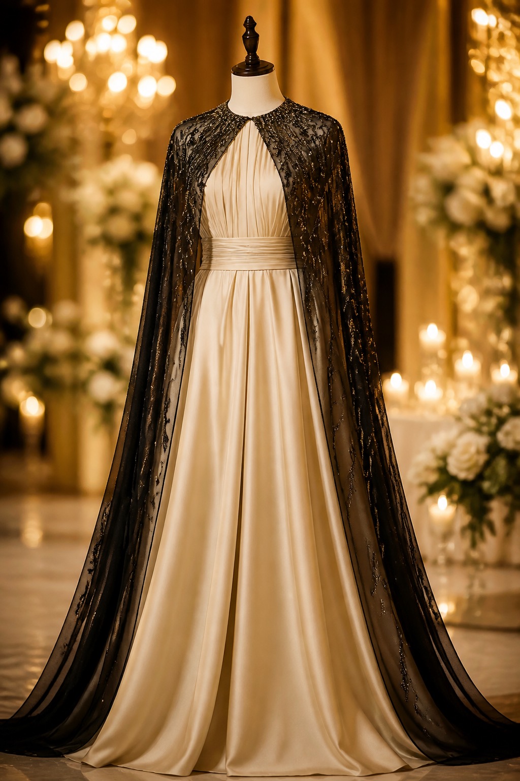 Elegant modest wedding guest outfit