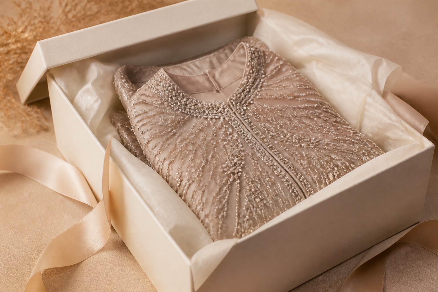 Elegantly wrapped modest fashion gift