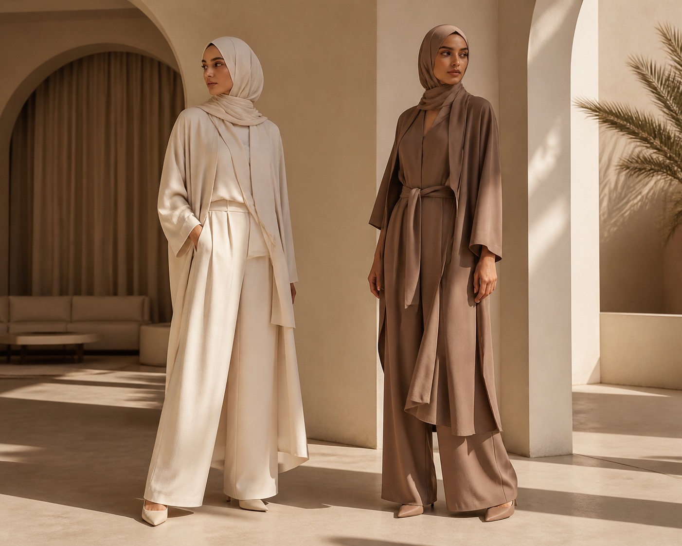 Contemporary modest fashion silhouettes